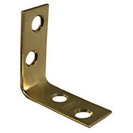 4-Pk., 1.5 x 5/8-In. Brass Corner Bracket