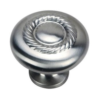 Hardware House 488346 Rope Design Cabinet Knob, Satin Nickel ~ 1 1/4