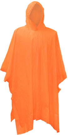 PONCHO ADULT RAINBOW 52 X80  ORANGE