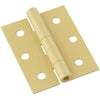 National 3 In. Square Corner Brass Screen Door Hinge (2-Pack)