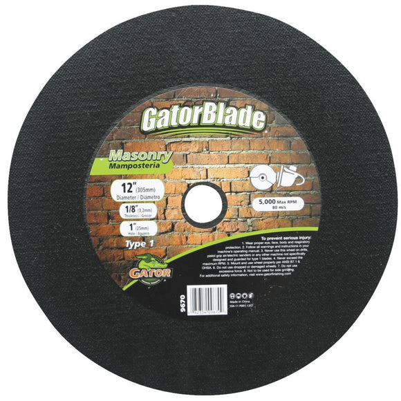 Gator Blade Type 1 12 In. x 1/8 In. x 1 In. Masonry Cut-Off Wheel